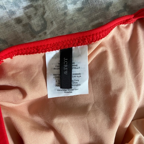 J. Crew one piece, red, ruched - Picture 4 of 5